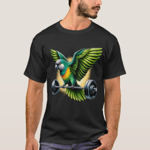 Funny Senegal Parrot Deadlift Weigheben T-Shirt