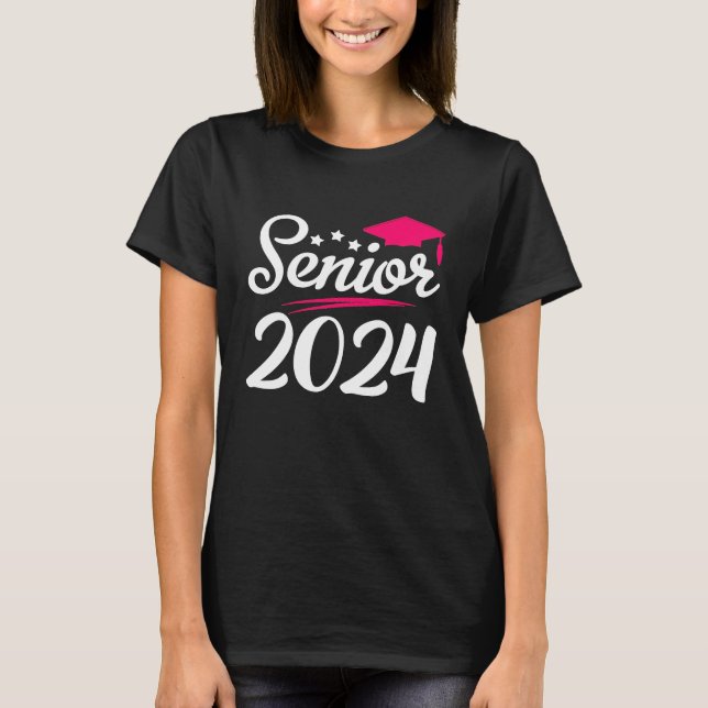 Funny Senior 2024 Graduation Class of 2024 Girls T T-Shirt (Vorderseite)