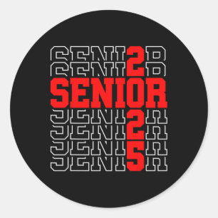 Funny Senior Abschluss Geschenk Cl of 2025 Senior  Runder Aufkleber