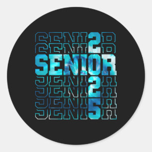 Funny Senior Abschluss Geschenk Cl of 2025 Senior Runder Aufkleber