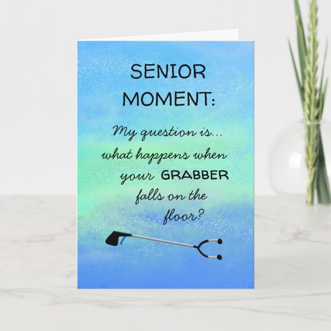 Funny Senior Add Name Age Happy Birthday Card Karte (Vorderseite)