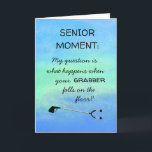 Funny Senior Add Name Age Happy Birthday Card Karte<br><div class="desc">Wahre Geschichte. Antwort: Frag einen Backup-Greifer für deinen Geburtstag. :) Dilemma gelöst. Wir geben dem Typ oder Gal einen subtilen Schwanz, indem wir sie vor dem warnen, was mit dem Alter noch kommen wird. Dinge, an die wir nie gedacht haben, als wir jünger waren. Gute Karte für Familie oder Freunde...</div>
