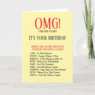 Funny Senior Birthday Card Feiertagskarte