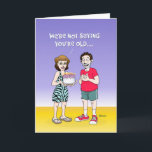 Funny Senior Birthday Card Karte<br><div class="desc">Funny "Over Hill" Geburtstagskarte</div>