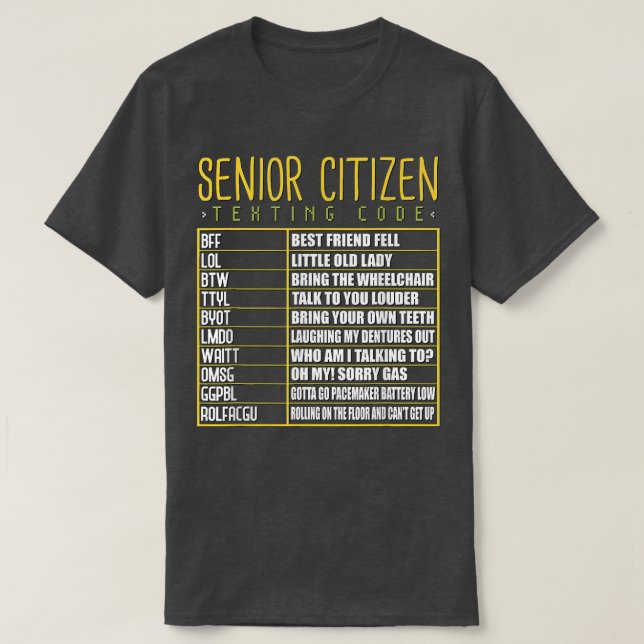 Funny Senior Citizen Sims Code Cool Opa Grandpa Gr T-Shirt (Design vorne)