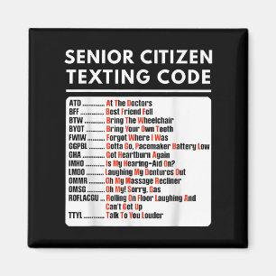 Funny Senior Citizen Sims Code T-Shirt Magnet