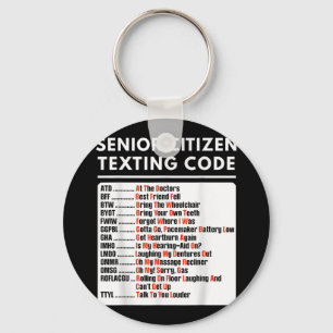 Funny Senior Citizen Sims Code T-Shirt Schlüsselanhänger