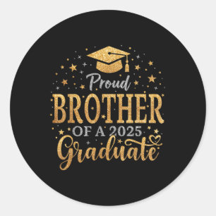 Funny Senior Proud Bruder von einer Cl von 2025 Gr Runder Aufkleber