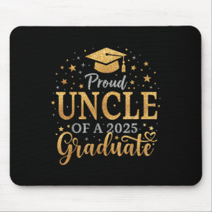 Funny Senior Proud Onkel von einer Cl of 2025 Grad Mousepad