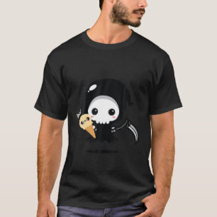 Funny Sensenmann Scythe mit Ice Cream Dessert Love T-Shirt