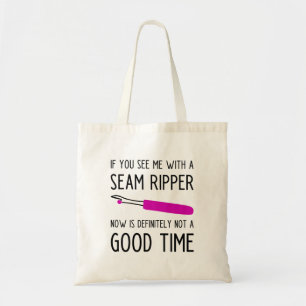 Funny Sewing and Quilting Slogan Tote Bag Tragetasche