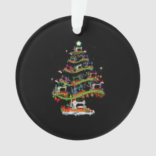 Funny Sewing Christmas Tree T-Shirt Quilting Liebh Ornament