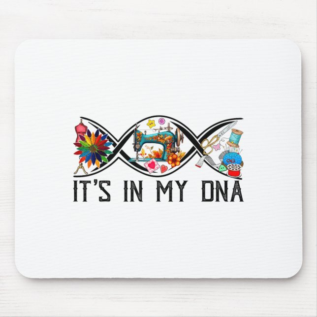 Funny Sewing Quilter Sewer Dna Quilting Hobby Craf Mousepad (Vorne)