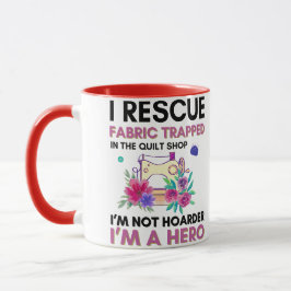 Funny Sewing Quote Vintage Floral Sewing Machine Tasse