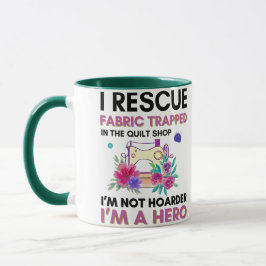 Funny Sewing Quote Vintage Floral Sewing Machine Tasse