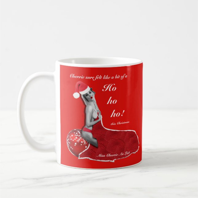 Funny Sexy Pinup Ho Joke Novelty Weihnachtsweihnac Kaffeetasse (Links)