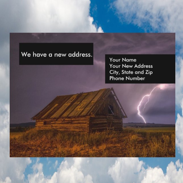 Funny Shack Änderung der Adressenbewegungskarte Po Ankündigungspostkarte (Von Creator hochgeladen)