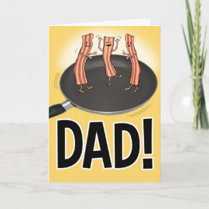 Funny Shakin' Your Bacon Father's Day Card Karte