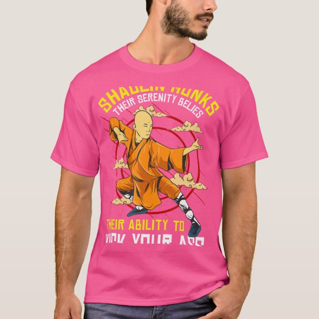 Funny Shaolin Monk Kung Fu T-Shirt (Vorderseite)
