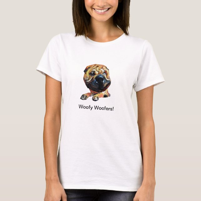 Funny Shar Pei Dog Women's T - Shirt (Vorderseite)