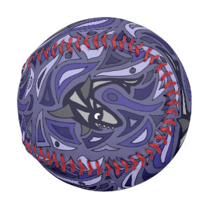 Funny Shark Abstrakt Baseball