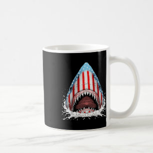 Funny Shark American Flag Jawsome 4. Juli Kinder Kaffeetasse