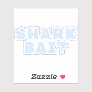 Funny Shark Bait Bite Mark Aufkleber