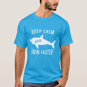 Funny Shark Behalte Ruhe und schwimmt schneller Mä T-Shirt