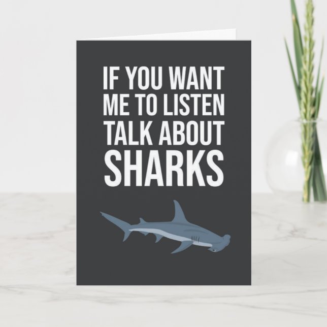 Funny Shark Cards Fun Ocean Spaß Lover Karte (Vorderseite)