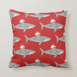 Funny Shark Christmas Kissen