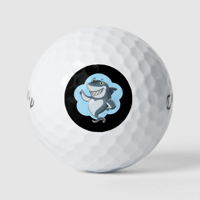 Funny Shark Golf Balls Golfball (Vorderseite)