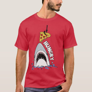 Funny Shark Hungerhai mit Pizza T-Shirt