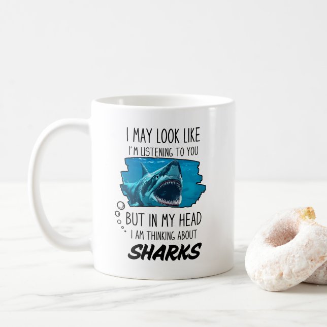 Funny Shark Lover Tasse (Mit Donut)