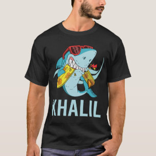 Funny Shark - Name Khalil T-Shirt
