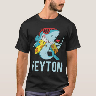 Funny Shark - Peyton Name T-Shirt