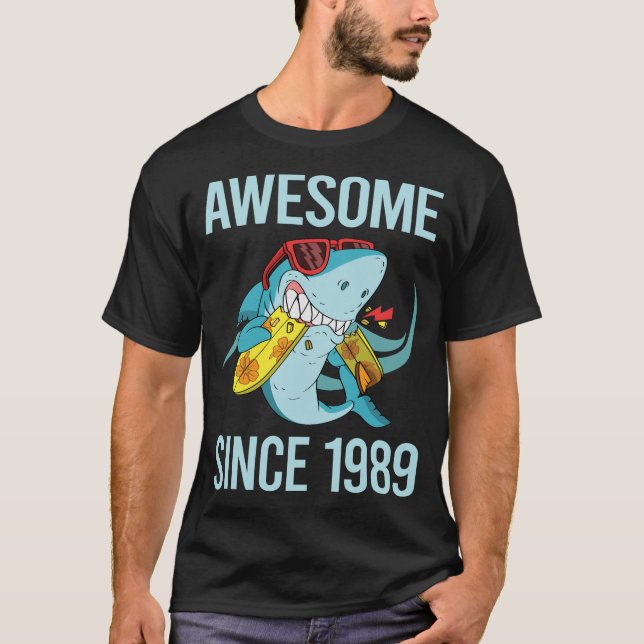 Funny Shark - Phantastisch seit 1989 T-Shirt (Vorderseite)
