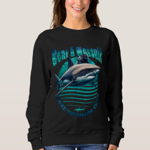 Funny Shark Scuba Diver Ozean Unterwasser Haifisch Sweatshirt