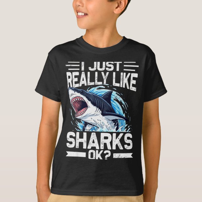 Funny Shark Shirt For Men Women Sea Animal Shark L (Vorderseite)