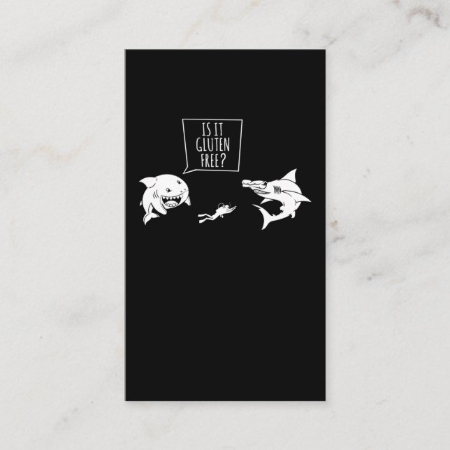 Funny Shark Spaß Scuba Diver Joke Visitenkarte (Vorderseite)