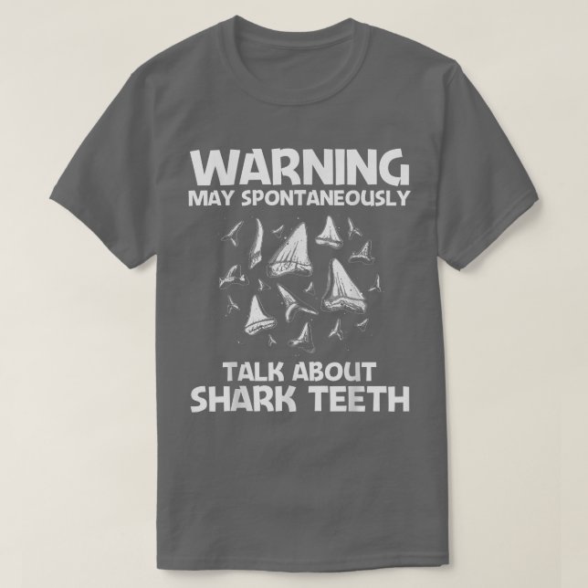 Funny Shark Tooth for Men Women Shark Teeth Fossil T-Shirt (Design vorne)