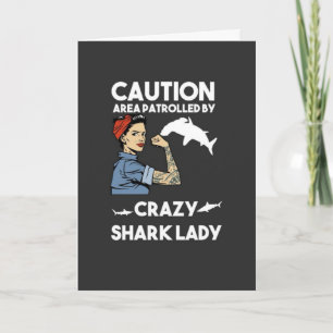 Funny Shark Women Karten für ihre Kinder Mädchen