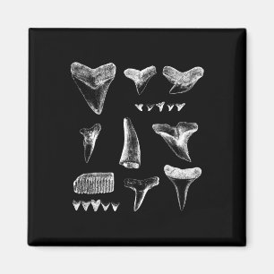 Funny Shark Zähne Design für Männer Frauen Hais Zä Magnet