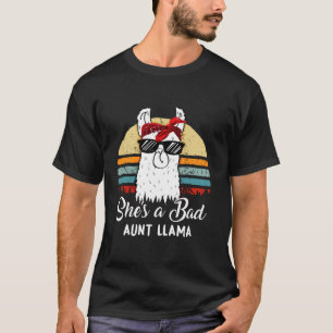 Funny She is Bad Tunt Llama Mama Mama Oma T-Shirt