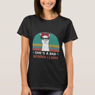 Funny She_s a Bad Momma Llama Mama Geschenk T-Shirt