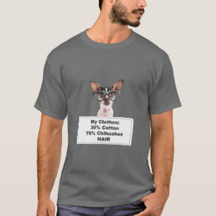 Funny Shedding Dog Chihuahua W Glasses T-Shirt