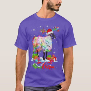 Funny Sheep Animal Frohe Weihnachts Party Familie T-Shirt