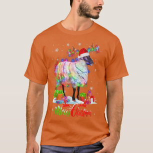 Funny Sheep Animal Frohe Weihnachts Party Familie T-Shirt