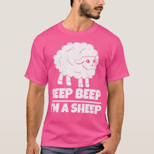 Funny Sheep Bauer Beep Beep Ich bin ein Schafe T-Shirt (Vorderseite)