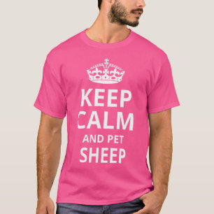Funny Sheep Behielt ruhig und Haustiere Schafe. T-Shirt
