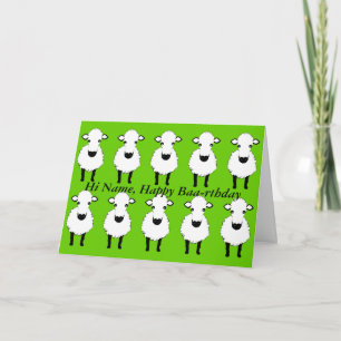 Funny Sheep Birthday, baden am rthday, tragen Sie Karte